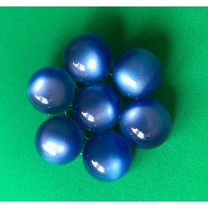 Vintage Parure Navy Blue Moonglow Lucite Brooch